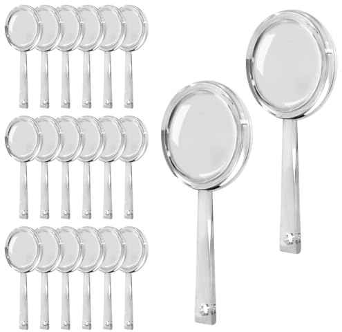 OBTANIM 20 Pack Mini Plastic Handheld Magnifying Glasses Portable Reading Magnifier for Senior and Kids, Hand Lens 5X Magnifier for Home, Indoor and Outdoor Use