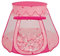 Selonis Tente 105X90cm/100 Balles Château avec Les Balles Plastiques Piscine À Balles pour Enfants, Rose: Rose Poudré-Perle-Transparent