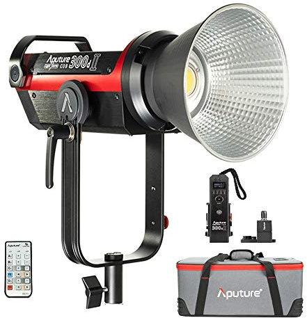 Aputure LS COB 300D II LED Continuous Fresnel Light 300D Mark II 5600K LED Photo Daylight 350W Bowens Mount CRI96+ TLCI96+ with DMX512 2.4Ghz Remote APP Control