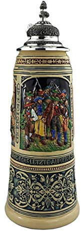 KING Bierkrug 2 Liter Bierseidel Limität 2020 Tiroler Volkshelden, bemalt, mit Deckel