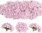 Tifuly 12 pezzi di ortensie artificiali, fiori di ortensie di seta con steli fiori finti per bouquet da sposa, decorazioni per la casa in ufficio, composizioni floreali, centrotavola (Viola Chiaro)