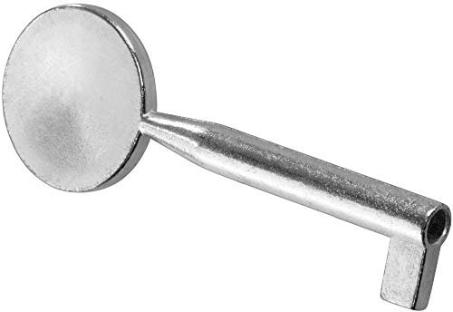 Gedotec Bartschlüssel Schrank Bunt-Bartschlüssel für Möbel-Schloss Ersatz-Schlüssel Deko - Vivaldi | 38 mm | Messing silber vernickelt | 1 Stück - Design Möbelschlüssel Euro-Sperre für Schubladen