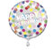 Unique Party 53751 Folienballon zum Ruhestand, 45 cm, bunt gepunktet, mehrfarbig