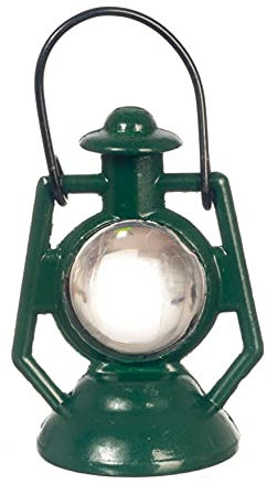 Melody Jane Casa de Muñecas Verde Aceite Lámpara Linterna 1:12 Escala No Funciona Adorno Accesorio