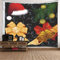 Banemi Wandteppich Hippi, Weihnachtsmütze und Klapperschlange Gold Rot Schwarz Polyester Wandbehang Kinder 240X220cm