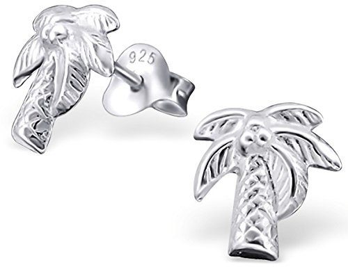 EYS JEWELRY Ohrstecker Damen Palme Baum 925 Sterling Silber Damen-Ohrringe
