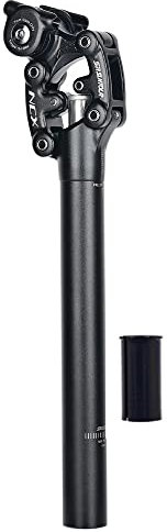 YTLT Fahrrad Sattelstütze, Federsattelstütze, 27.2MM,28.6MM,30.0MM,30.4MM,30.9MM,31.6MM,33.9MM Gefederte Aluminium Sattelstütze Für MTB, Downhill, Trekking Citybike Schwarz,30.0MM