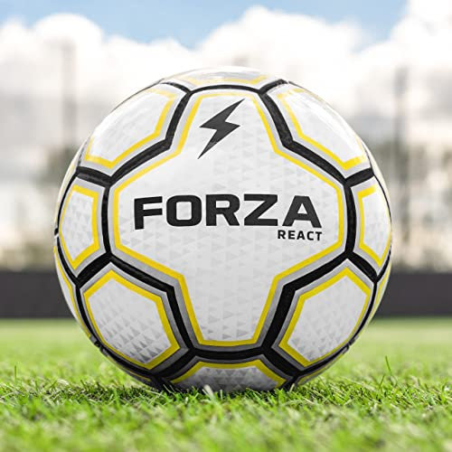 FORZA Pro GK React Ball - Size 5 & 4 Football | Irregular Bounce Training Equipment for Improving Goalkeeper Reflexes & Player Reactions