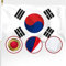 XIFAN Hochwertige Südkorea-Flagge, 7,6 x 12,7 cm, doppelseitig bestickt, Taegeuk-Mark, strapazierfähiges 210D-Nylon, S, koreanische Flaggen, langlebig mit genähten Streifen/4 Stichsäumen/Messingösen