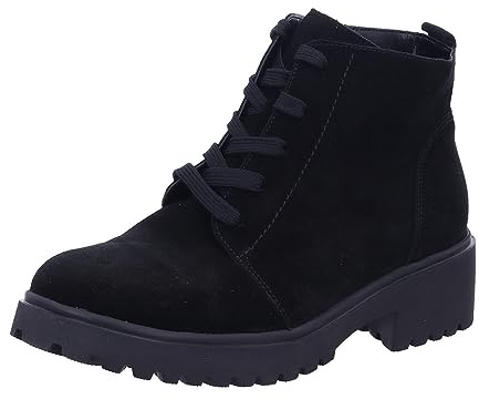 Waldläufer H-Luise Velourleder Warm schwarz