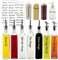 v2croft 138 Script Oil and Vingars Lables, Condiments Bottle Stikers, Transparent Vinyl Black Text, Pantry Organization for Oil Vinaigrette Dispenser, Sauce & Dressing Sequeeze Bottles(Waterproof)