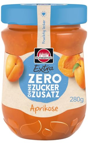 Schwartau Extra Zero Aprikose, Konfitüre ohne Zuckerzusatz, 13 kcal pro 25g, 280g