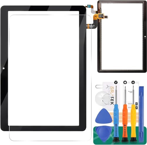 SRJTEK Para Huawei MediaPad T3 10 9.6 pulgadas Reemplazo de pantalla táctil AGS-W09, AGS-L09, AGS-L09, AGS-L03 Kit de reparación de montaje digitalizador (negro, no incluye LCD)