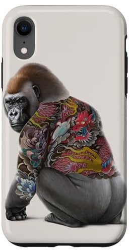 iPhone XR Gorilla with Traditional Japanese Dragon Tattoo Irezumi Case