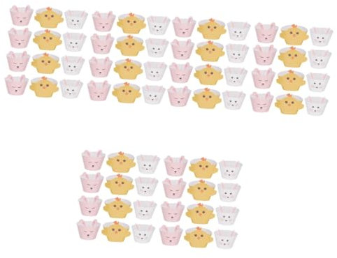 SAFIGLE 72stücke Osterhasen Cupcake Wrapper Dekorationen Muffin Hüllen Für Fröhliche Feiern Kindergeburtstage Und Osterfeste Für Charmante Tortendekoration