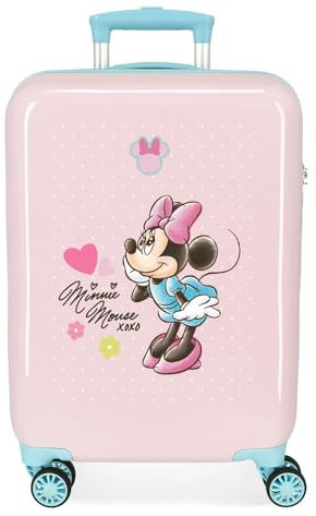 Disney Joumma Bags, Minnie Imagine, Valigia per bambini, Valigia per bambini, Realizzato in ABS, Un materiale, quattro ruote doppie girevoli multidirezionali, Blocco laterale a Combinazione.,
