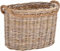 Korb-Outlet Grand panier à plantes, ovale, en rotin naturel, avec bord en corde/cache-pot en rotin (ovale, taille XXL, 70 cm)
