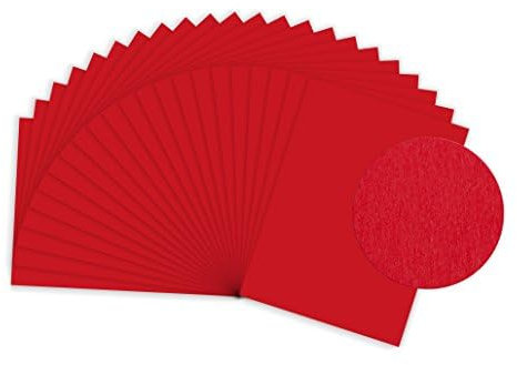 Sumico Fotokarton - 300g/m² - DIN A3-50 Bogen - rot- für Kindergärten und Schulen - zum Basteln, Gestalten und Designen