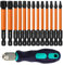 Hakkin 13 Stück Torx Bit Set Lang 75mm mit Loch T10 T15 T20 T25 T27 T30 T40 T50 T55 Bitsatz für Akkuschrauber 1/4 Torx Schraubendreher Bitset für Schlagschrauber S2 Sternschraubenzieher