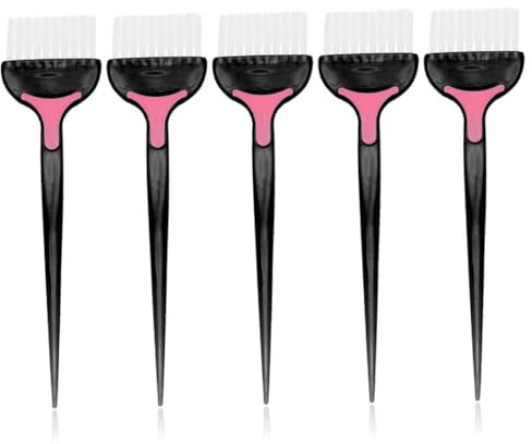 DRESSOOS Lot de 5 Pinceaux de pour Cheveux Peigne de pour Salon de Coiffure à Domicile Brosse de Coloration pour
