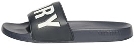Superdry Herren Core Pool Slides Dunkel Marineblau/Optik S