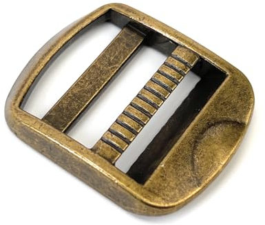 VersaKits 8 Pcs Heavy Duty Metal Ladder Lock Buckles 1 Inch Bronze Adjustable Silder Release Buckle for Webbing Strap