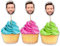 Personalised Cupcake Toppers Birthday Decorations - Customized Photo Face Cake Topper for Birthdays Anniversary Parties (20 Toppers)