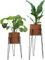 Trendi Bronze Set of 2 Planter Pots with Metal Stands, Flower Pots Living Room Decor | Plant Pot for Indoor/Outdoor Flower pot Plant Herb Garden Container Organizer decor (Set of 2 Bronze)