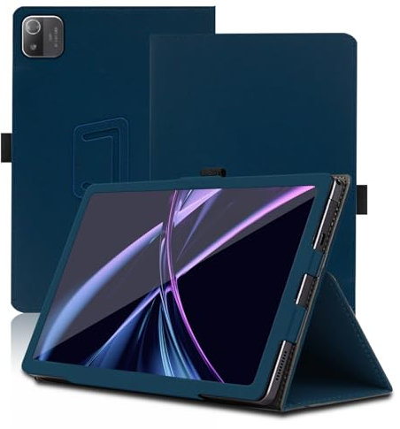 Étui pour Acer Iconia Tab A10-21-A0T7 10.1 Pouces, Acer Iconia Tab A10-21-A43P Coque Tablette, Housse de Protection avec Support Pliable, Porte-Crayon et Dragonne, Protection Totale. (Bleu)