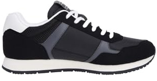 Tommy Jeans Men’s Casual Low Top Runner Trainers, Black (Black), 10