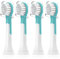 EIOURVY 4 Stück elektrische Kinderzahnbürstenköpfe für Philips Sonicare Kids Kinderbürstenkopf, kompatibel mit HX6340/6320/6321/6322/6320/6352/6350/6032/HX6042 (A,Runder Kopf)