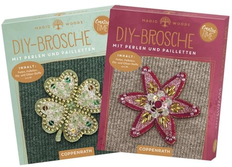 DIY-Broschen mit Perlen und Pailletten: Magic Woods