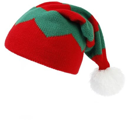 Chevnzev Weihnachtsmann Karnevalsparty Für Erwachsene Kinder Unisex Strick Hüte Decor Für Neujahrsurlaub Party