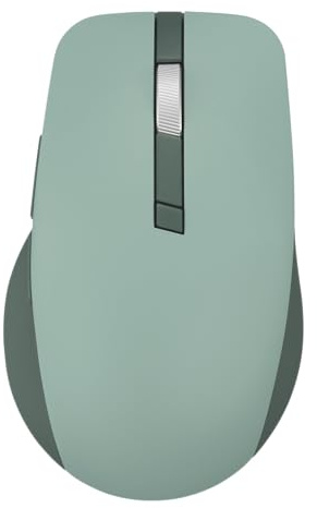 ASUS Wireless SmartO Mouse Silent Plus – BT/2.4 GHz, 4200 DPI, Right-Handed, Ergonomic Low-Profile Design, Quiet Switches, Portable, Battery-Saving, Software Customization – Green Tea Latte