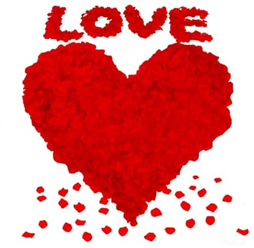 Exsink 4000 Pièces Pétales de Rose Artificielles,Petale Rouge,Rose Rouge | rose artificielle,pétale de rose-Mariage,pour Saint Valentin, Centre de Table, Anniversaire, Ambiance Romantique