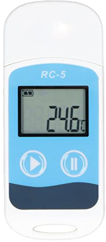 USB Temperaturdatenlogger, Temperatur Datenaufzeichner, IP67 Wasserdicht, 32000 Messwerte, 30°C bis 70°C - Hohe Genauigkeit, USB - Datenexport, Ideal für Kühllager und Transpo