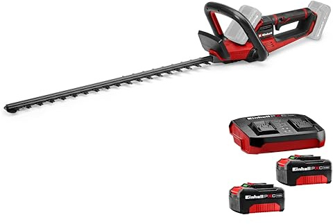 Einhell Professional Akku-Heckenschere GP-CH 36/65 Li BL PXC (36 V, 65 cm Schnittlänge, 30 mm Zahnabstand, Brushless, Anti-Blockier-System, inkl. 2x 4,0 Ah Akkus + Twincharger)