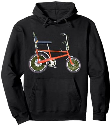 Mk1 Chopper style Orange 1970s Retro Vintage Bike Pullover Hoodie