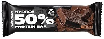 Polleo HydroX 50% Protein Bar, 25 g Protein pro Riegel, Extra Soft, Wenig Zucker, High-Protein-Snack (50 g, Cookies & Cream)