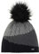 Eisbär Damen Eden Lux Crystal Mütze, schwarz/anthrazit/Graumele, Einheitsgröße EU
