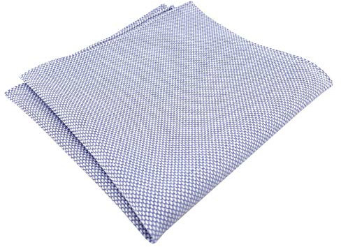 TigerTie Einstecktuch - 100% Baumwolle Pique in blau-weiss gemustert - Einstecktuch 30 x 30 cm