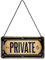 Nostalgic-Art, Cartel colgante retro, Private – Letrero de advertencia como idea de regalo, metálico, Diseño vintage para decoración, 10 x 20 cm