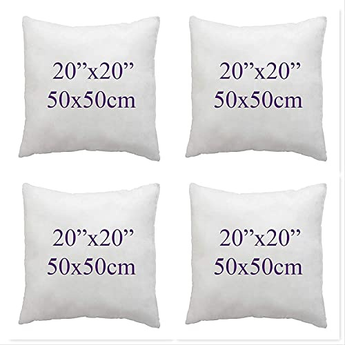 ARLINENS Duck Feather & Down Cushion Pads Inners Inserts Fillers Available in 16 18 20 22 24 (20x20, pack of 4)