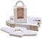 Goalfly 24 Pieces Single Cupcake Boxes, Cake Boxes with Window, Cupcake Carrier with Inserts, Individual White Bakery Boxes with Handle, for Bridal Showers, Weddings, Birthday Parties