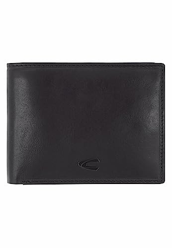 camel active Como Herren Geldbörse Querformat RFID Leder Mittelgroß Schwarz