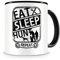 Samunshi® Jäger Tasse mit Spruch Eat Sleep Hunt Repeat Geschenk für Jäger Kaffeetasse groß Lustige Tassen zum Geburtstag schwarz 300ml
