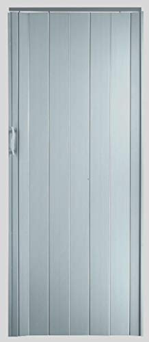 Falttür Höhe 202 cm Einbaubreite bis 84 cm Schiebetür Farbe Edelstahl Look Doppelwandprofil Neu