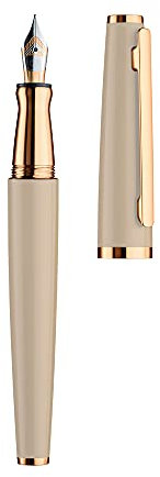 Otto Hutt Füllfederhalter D06 Aluminium Sand-Rosegold 14cm, Strichstärke M, 018-11307, Mehrfarbig