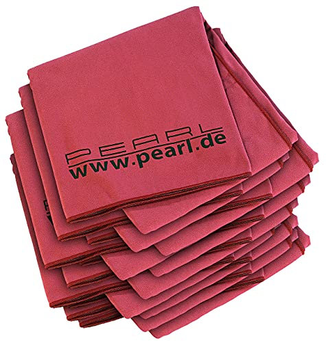 PEARL saugfähige Handtücher: 10er-Set extra-saugfähige Mikrofaser-Badetücher, 180 x 90 cm, weinrot (dünnes Badetuch, dünnes Mikrofaser Badetuch, Microfaser)