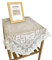 RAILONCH Tischdecke Weiß, Vintage Häkeldecke Baumwolle Spitze Tischdecke, Boho Spitzeauflage Abwaschbar Tischtuch für Hochzeit Decor (90x90cm)